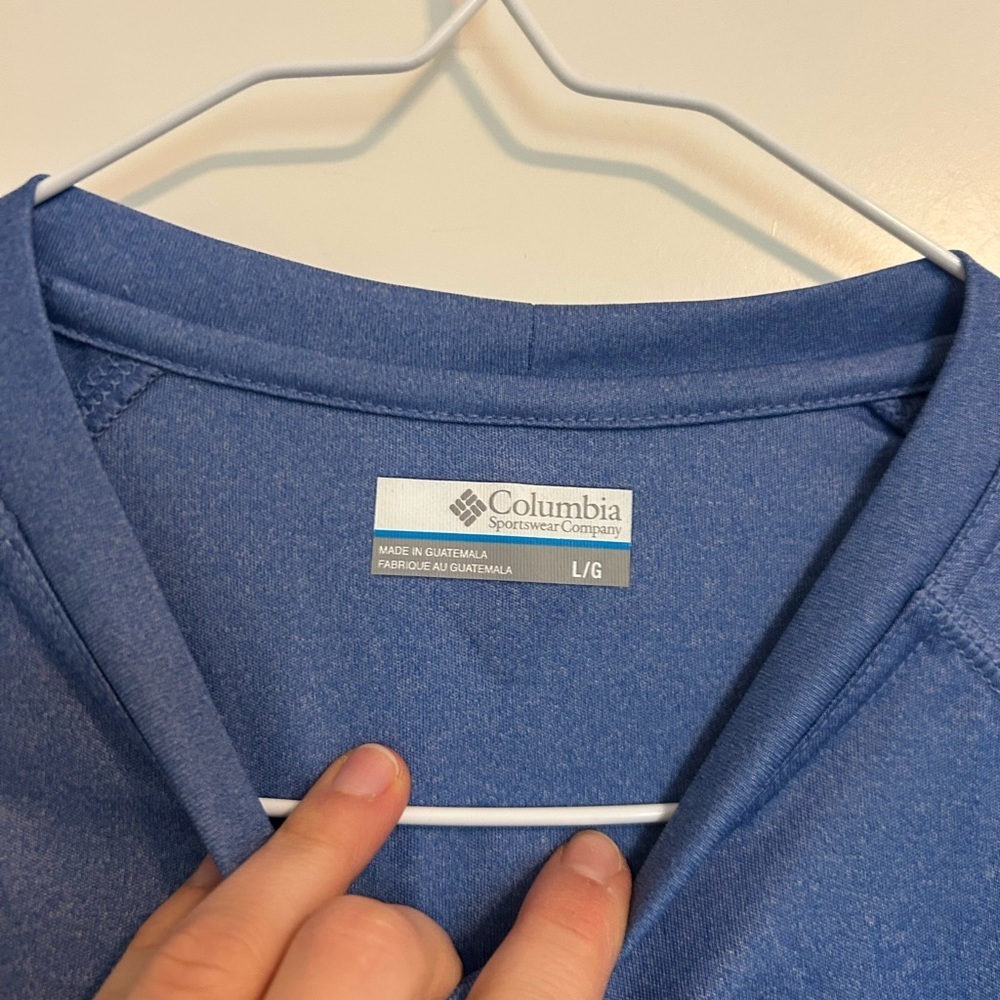 Columbia Men's Ocean Blue Long Sleeve Tee -PFG - Picture 4 of 7